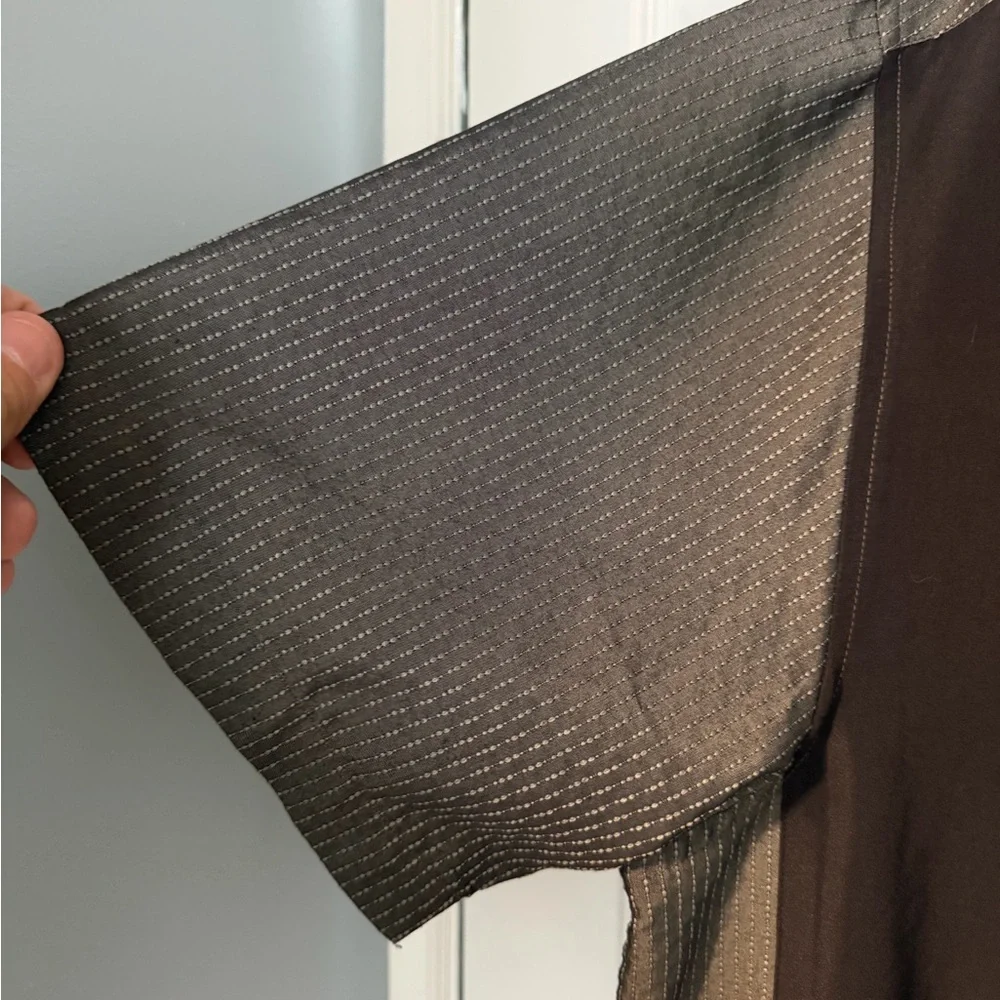 Havanera Co. Men's Black and Gray/olive Pinstripe Casual Shirt - Picture 4 of 6